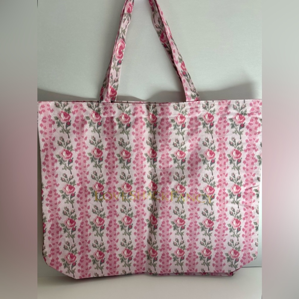 NWOT LOVESHACKFANCY Floral Blooming Heirloom Tote Bag